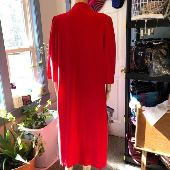 Vintage Vanity fair made in USA Red Nightgown Robe 3\4 Sleeves Women Size M - Picture 2 of 6